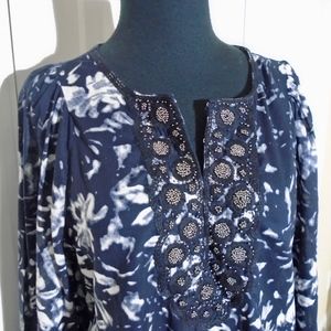 TORY BURCH Beaded Floral Beach Tunic Top 6